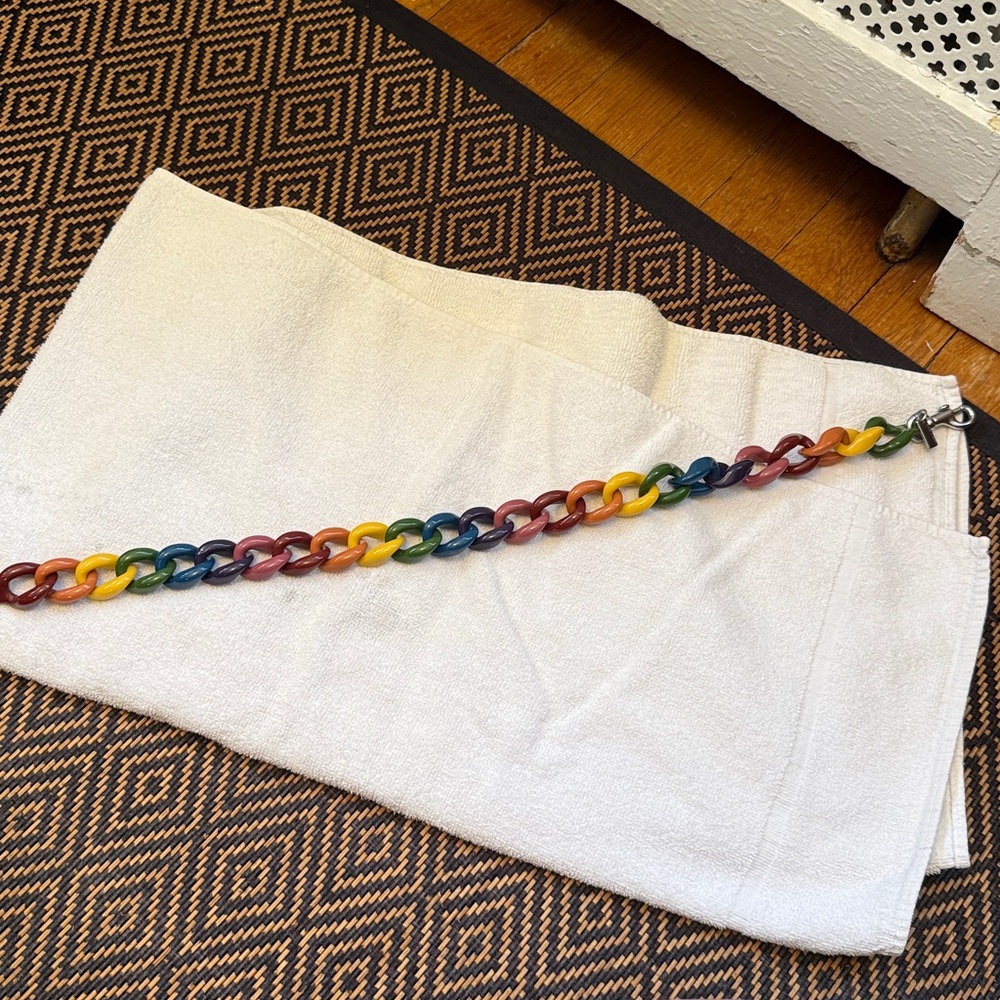 COACH Chain Shoulder Strap In Rainbow RESIN WITH NICKEL🌈 CP895 - Picture 4 of 4